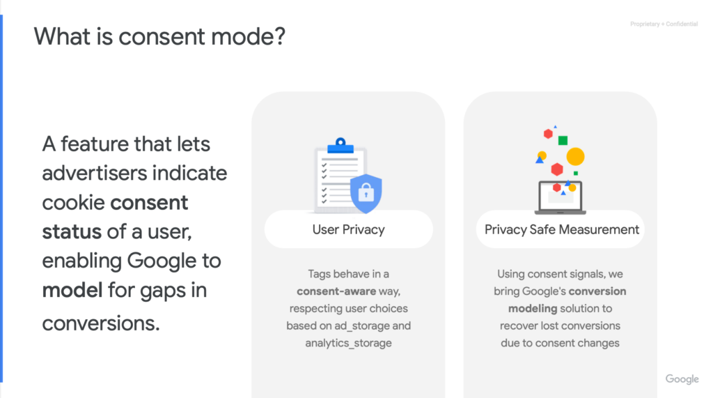 google consent mode features