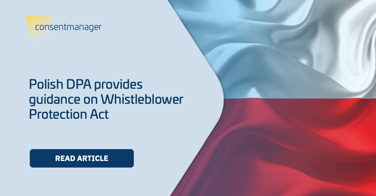 Polish flag with text “Polish DPA provides guidance on Whistleblower Protection Act”