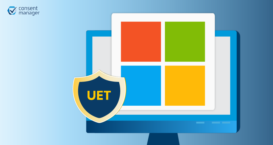Computer screen with UET Shield on top of it