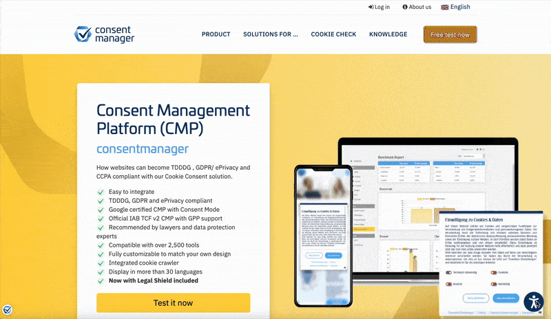 consentmanager Accessibility Widget in use