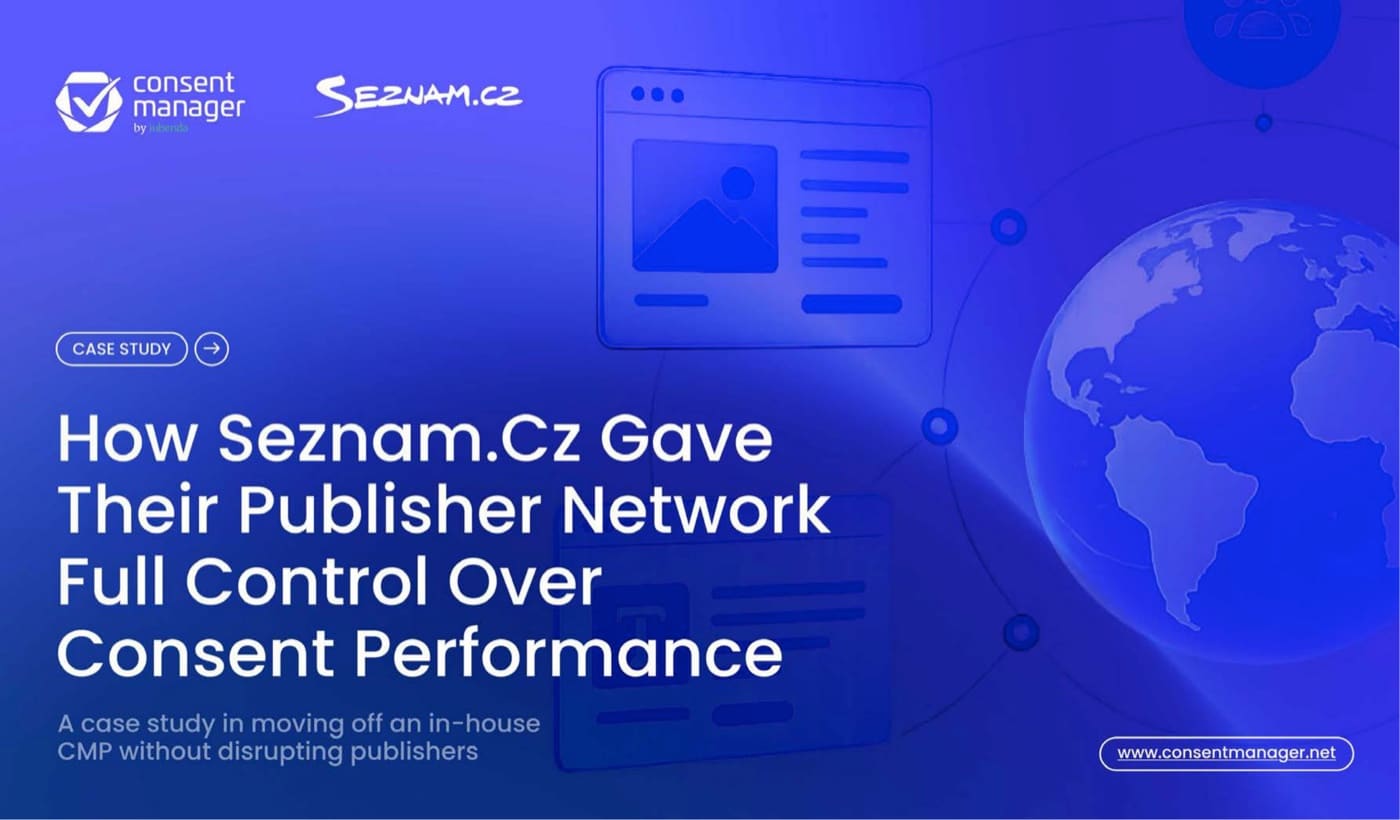 Cover of the Seznam.cz case study by consentmanager by iubenda