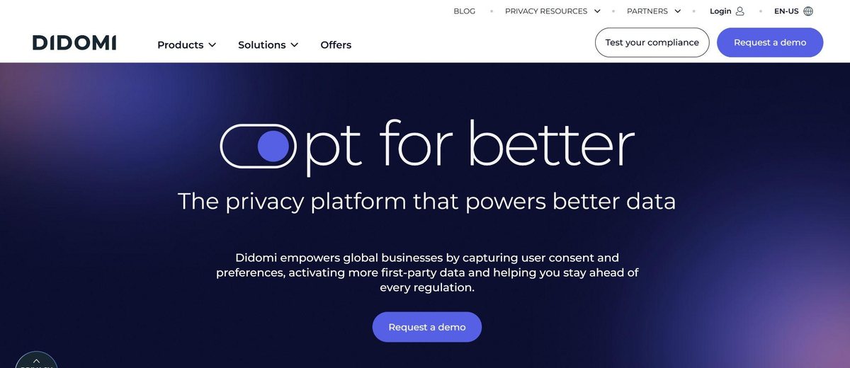 The Didomi homepage